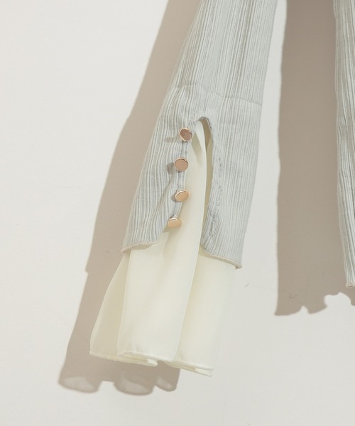 natural couture（ナチュラルクチュール）の「袖口シフォンひらりテレコメローT（Tシャツ/カットソー・レディース・ブラック/サックスブルー/アイボリー/ミント/ピンクベージュ・FREE）」の20枚目の写真