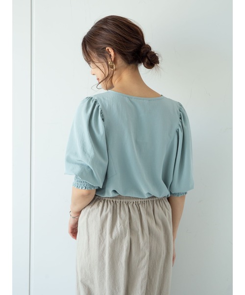 Green　Parks（グリーンパークス）の「パフスリーブブラウス＊（シャツ/ブラウス・レディース・ベージュ/ブルー/その他8・FREE）」の6枚目の写真