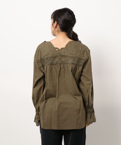 FELLINI（フェリーニ）の「レースブラウス（シャツ/ブラウス・レディース・イエロー/カーキ/ホワイト・M）」の5枚目の写真