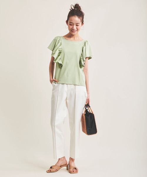 The Virgnia（ザ ヴァージニア）の「チノテーパードパンツ（その他パンツ・レディース・オフホワイト/ブルー・38/36）」の5枚目の写真