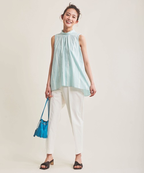 The Virgnia（ザ ヴァージニア）の「チノテーパードパンツ（その他パンツ・レディース・オフホワイト/ブルー・38/36）」の10枚目の写真