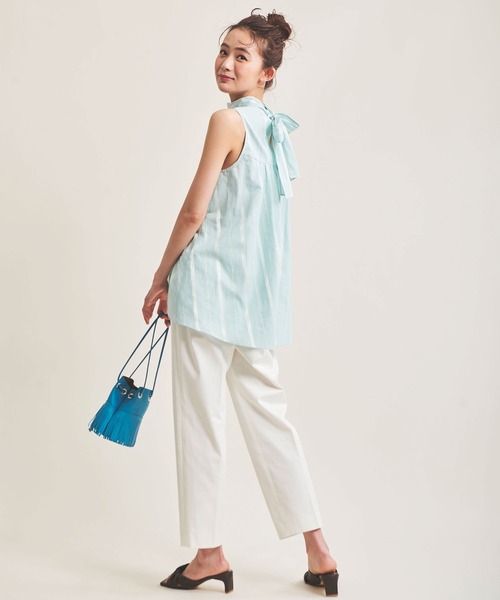 The Virgnia（ザ ヴァージニア）の「チノテーパードパンツ（その他パンツ・レディース・オフホワイト/ブルー・38/36）」の16枚目の写真