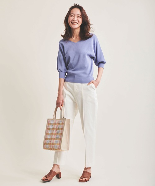 The Virgnia（ザ ヴァージニア）の「チノテーパードパンツ（その他パンツ・レディース・オフホワイト/ブルー・38/36）」の14枚目の写真