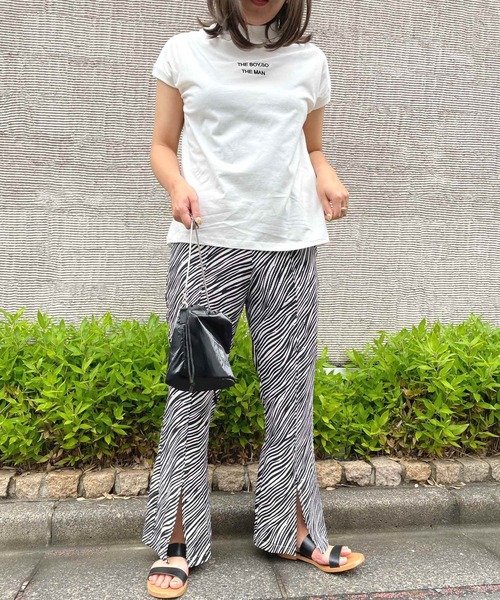 JUGLANS(ユグランス)の「☆ モックネック 刺繍Tシャツ(Tシャツ/カットソー・レディース・ブラック/ブラウン/ネイビー/ホワイト/グレー・M/L)」の14枚目の写真
