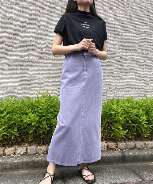 JUGLANS(ユグランス)の「☆ モックネック 刺繍Tシャツ(Tシャツ/カットソー・レディース・ブラック/ブラウン/ネイビー/ホワイト/グレー・M/L)」の20枚目の写真