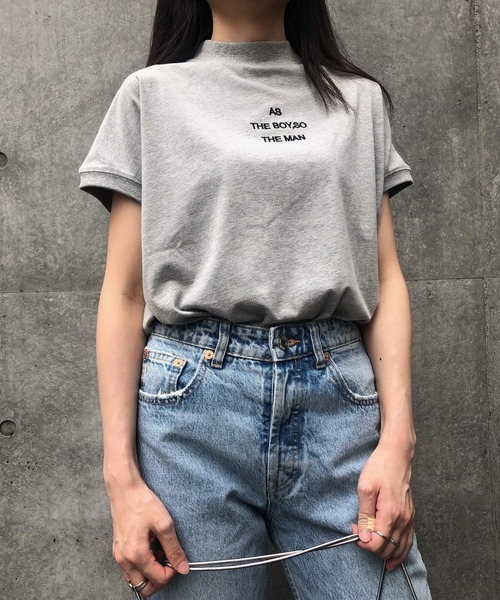 JUGLANS(ユグランス)の「☆ モックネック 刺繍Tシャツ(Tシャツ/カットソー・レディース・ブラック/ブラウン/ネイビー/ホワイト/グレー・M/L)」の22枚目の写真