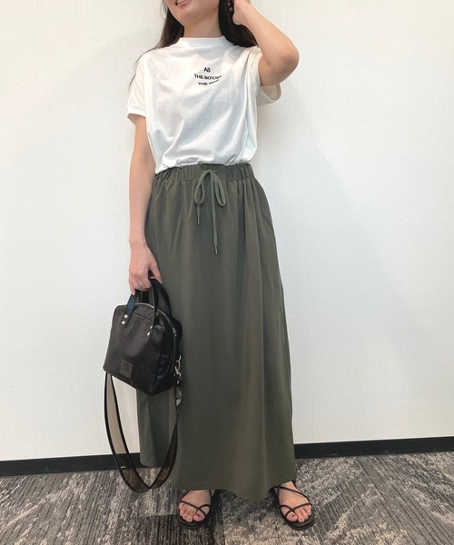 JUGLANS(ユグランス)の「☆ モックネック 刺繍Tシャツ(Tシャツ/カットソー・レディース・ブラック/ブラウン/ネイビー/ホワイト/グレー・M/L)」の16枚目の写真