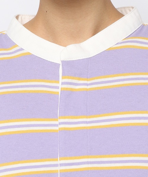 studio CLIP(スタディオクリップ)の「【低身長向けアイテム/WEB限定】ボーダーラガーワンピース(ワンピース・レディース・ブルー/ラベンダー・FREE)」の9枚目の写真