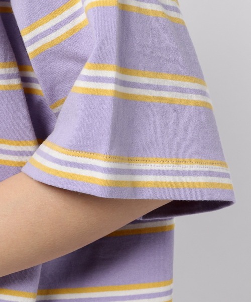 studio CLIP(スタディオクリップ)の「【低身長向けアイテム/WEB限定】ボーダーラガーワンピース(ワンピース・レディース・ブルー/ラベンダー・FREE)」の13枚目の写真