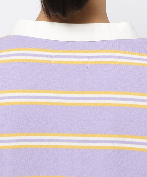 studio CLIP(スタディオクリップ)の「【低身長向けアイテム/WEB限定】ボーダーラガーワンピース(ワンピース・レディース・ブルー/ラベンダー・FREE)」の15枚目の写真