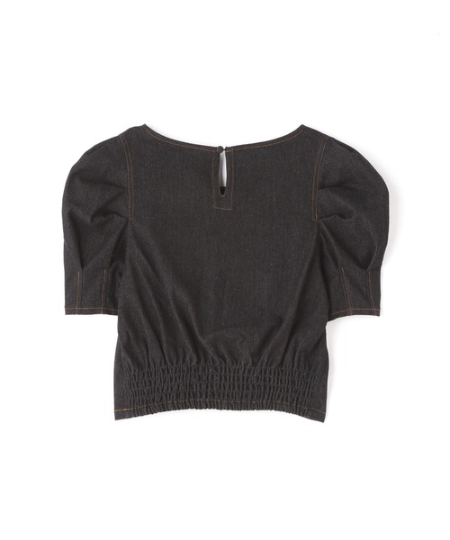 FREE'S MART(フリーズマート)の「スクエアネック短丈半袖ボリュームスリーブブラウス(シャツ/ブラウス・レディース・グリーン系その他/ブラック系その他/パープル系その他/ベージュ系その他・FREE)」の7枚目の写真