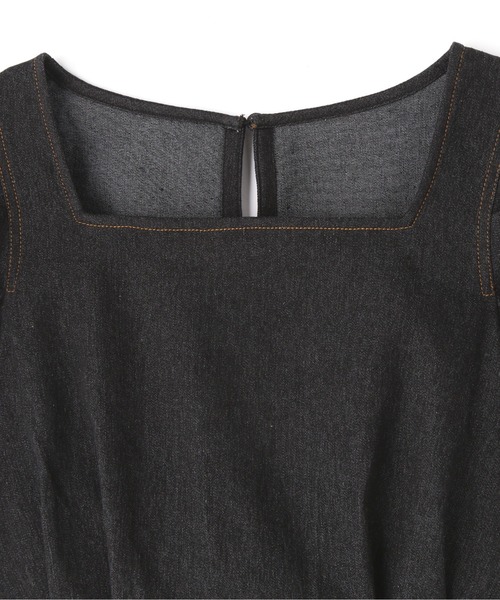 FREE'S MART(フリーズマート)の「スクエアネック短丈半袖ボリュームスリーブブラウス(シャツ/ブラウス・レディース・グリーン系その他/ブラック系その他/パープル系その他/ベージュ系その他・FREE)」の8枚目の写真