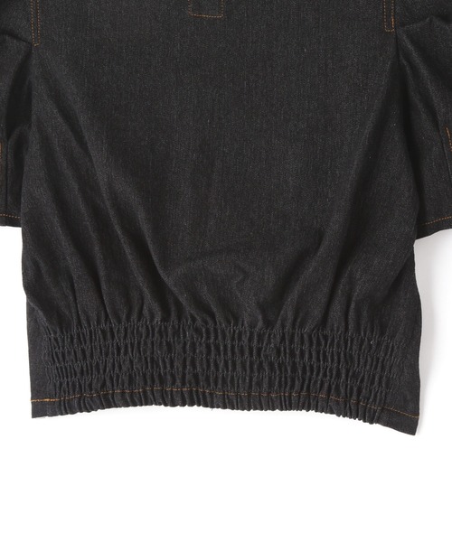 FREE'S MART(フリーズマート)の「スクエアネック短丈半袖ボリュームスリーブブラウス(シャツ/ブラウス・レディース・グリーン系その他/ブラック系その他/パープル系その他/ベージュ系その他・FREE)」の12枚目の写真