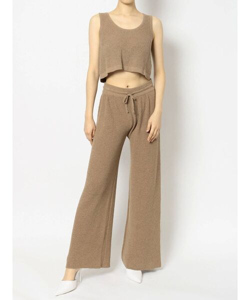 GYDA（ジェイダ）の「【SETUP着用可】H/Wワイドパイルニットパンツ（その他パンツ・レディース・ベージュ/チャコールグレー・FREE）」の19枚目の写真