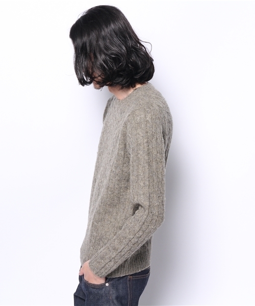 JOURNAL STANDARD（ジャーナルスタンダード）の「シェットランドケーブル クルーネックニット #○（ニット/セーター・メンズ・グレー/ブラック/ベージュ/アイボリー・MEDIUM/LARGE）」の10枚目の写真