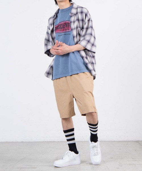 WEGO（ウィゴー）の「WEGO/オンブレチェックルーズ5分袖シャツ（シャツ/ブラウス・メンズ・サックスブルー/ネイビー・LARGE/MEDIUM）」の21枚目の写真