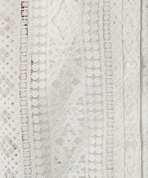 LOWRYS FARM（ローリーズファーム）の「レースフリルプルオーバーＦＳ　949883（Tシャツ/カットソー・レディース・ブラック/オフホワイト・FREE）」の11枚目の写真