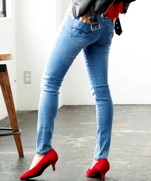 London Denim(ロンドンデニム)の「【MAYFAIR Low-Rise Skinny】ストレッチデニム / ローライズ スキニ- デニム(デニムパンツ・レディース・ライトブルー/インディゴブルー/ダークインディゴブルー・46/48/50/52)」の1枚目の写真