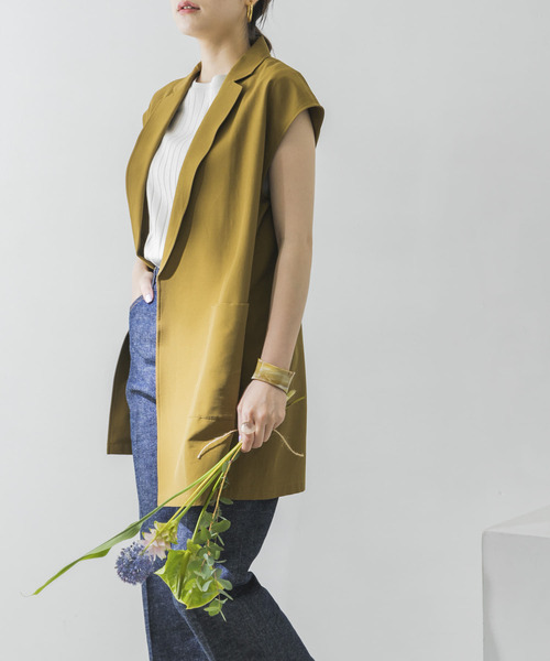 URBAN RESEARCH（アーバンリサーチ）の「テーラードジレ（その他アウター・レディース・ライトベージュ/オリーブ・FREE）」の5枚目の写真