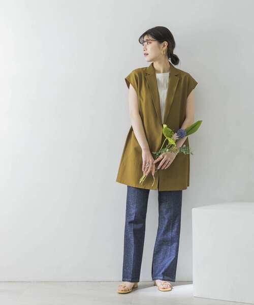 URBAN RESEARCH（アーバンリサーチ）の「テーラードジレ（その他アウター・レディース・ライトベージュ/オリーブ・FREE）」の8枚目の写真