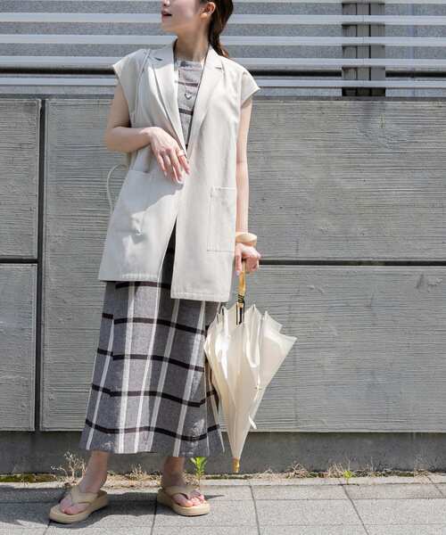 URBAN RESEARCH（アーバンリサーチ）の「テーラードジレ（その他アウター・レディース・ライトベージュ/オリーブ・FREE）」の17枚目の写真