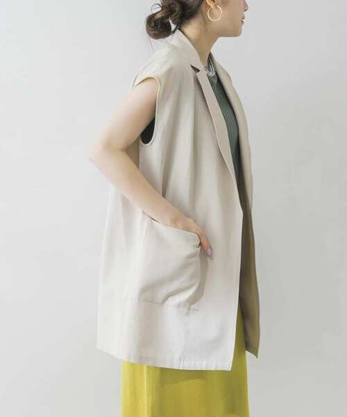 URBAN RESEARCH（アーバンリサーチ）の「テーラードジレ（その他アウター・レディース・ライトベージュ/オリーブ・FREE）」の20枚目の写真