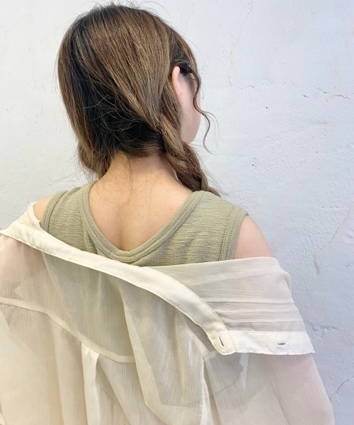 nemne store（ネンネストア）の「ひつじに包まるヘンリータンクトップ（タンクトップ・レディース・オフホワイト/カーキ/オレンジ・フリー）」の13枚目の写真