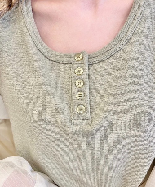 nemne store（ネンネストア）の「ひつじに包まるヘンリータンクトップ（タンクトップ・レディース・オフホワイト/カーキ/オレンジ・フリー）」の12枚目の写真