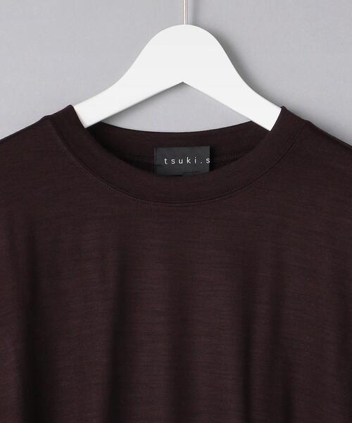 tsuki.s（ツキドットエス）の「＜tsuki.s（ツキドットエス）＞ ウールテンジク クルーネック（Tシャツ/カットソー・メンズ・ダークブラウン/ネイビー・SMALL/MEDIUM/LARGE）」の4枚目の写真