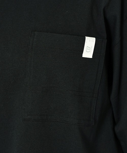 C17（シーセブンティーン）の「C17 ポケットビッグTシャツ（Tシャツ/カットソー・レディース・グレー/ブラック/キャメル/ワインレッド・LARGE/MEDIUM）」の11枚目の写真