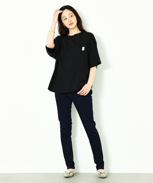 C17（シーセブンティーン）の「C17 ポケットビッグTシャツ（Tシャツ/カットソー・レディース・グレー/ブラック/キャメル/ワインレッド・LARGE/MEDIUM）」の13枚目の写真