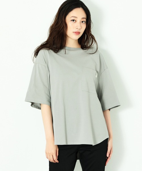 C17（シーセブンティーン）の「C17 ポケットビッグTシャツ（Tシャツ/カットソー・レディース・グレー/ブラック/キャメル/ワインレッド・LARGE/MEDIUM）」の16枚目の写真