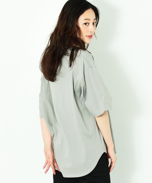 C17（シーセブンティーン）の「C17 ポケットビッグTシャツ（Tシャツ/カットソー・レディース・グレー/ブラック/キャメル/ワインレッド・LARGE/MEDIUM）」の18枚目の写真