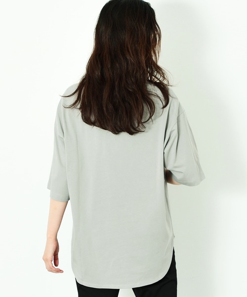 C17（シーセブンティーン）の「C17 ポケットビッグTシャツ（Tシャツ/カットソー・レディース・グレー/ブラック/キャメル/ワインレッド・LARGE/MEDIUM）」の19枚目の写真
