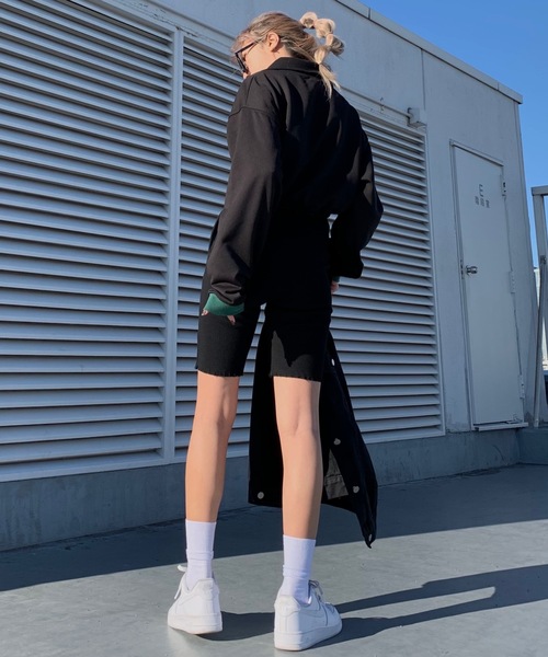 SHAGGIE（シャギー）の「ダメージニットバイカーパンツ（その他パンツ・レディース・グレー/ブラック/グリーン/ネイビー・FREE）」の10枚目の写真