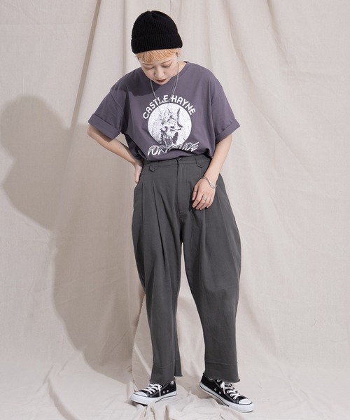 kutir(クティール)の「FOXプリントTシャツ(Tシャツ/カットソー・レディース・パープル/グリーン/オートミール・FREE)」の17枚目の写真