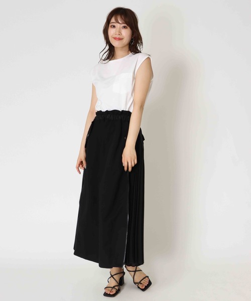 Jines（ジネス）の「綿麻／ ｻｲﾄﾞｼﾞｯﾌﾟｱｯﾌﾟﾌﾟﾘｰﾂSK（スカート