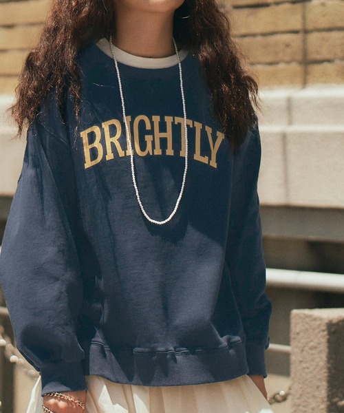 titivate(ティティベイト)の「カレッジロゴスウェットプルオーバー(スウェット・レディース・オフホワイト/ピンク/杢グレー/ネイビー・M/S)」の22枚目の写真