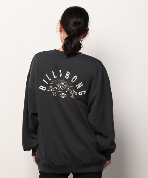BILLABONG(ビラボン)の「【ムラサキスポーツ別注】BILLABONG/ビラボン ルーズシルエット 撥水バックプリントロゴトレーナー BB014-028(スウェット・レディース・ブラック/ホワイト・M/L)」の5枚目の写真