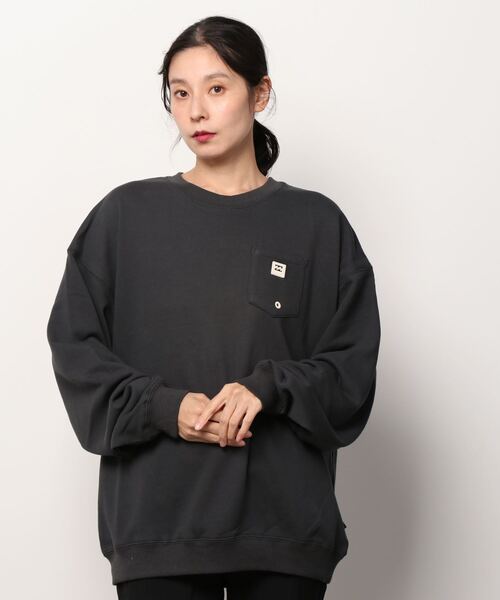 BILLABONG(ビラボン)の「【ムラサキスポーツ別注】BILLABONG/ビラボン ルーズシルエット 撥水バックプリントロゴトレーナー BB014-028(スウェット・レディース・ブラック/ホワイト・M/L)」の15枚目の写真