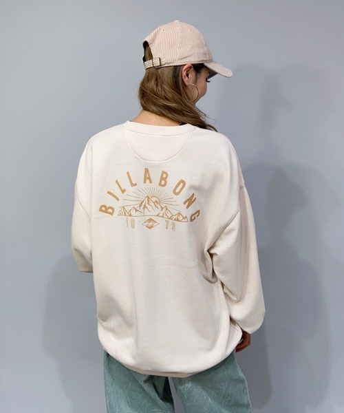BILLABONG(ビラボン)の「【ムラサキスポーツ別注】BILLABONG/ビラボン ルーズシルエット 撥水バックプリントロゴトレーナー BB014-028(スウェット・レディース・ブラック/ホワイト・M/L)」の7枚目の写真