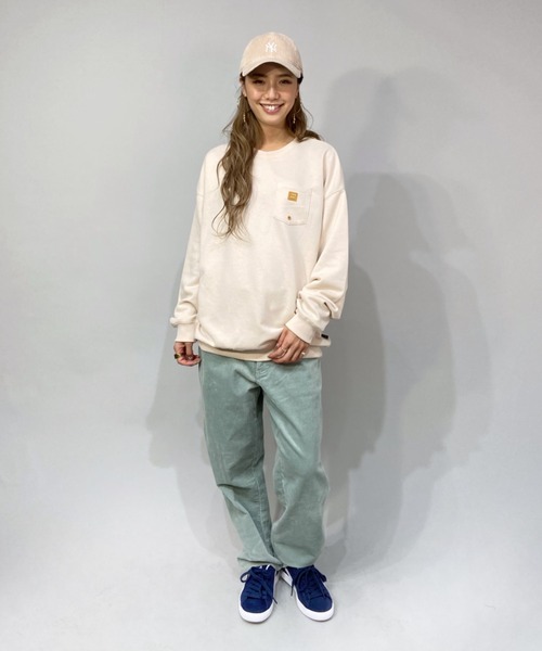 BILLABONG(ビラボン)の「【ムラサキスポーツ別注】BILLABONG/ビラボン ルーズシルエット 撥水バックプリントロゴトレーナー BB014-028(スウェット・レディース・ブラック/ホワイト・M/L)」の8枚目の写真