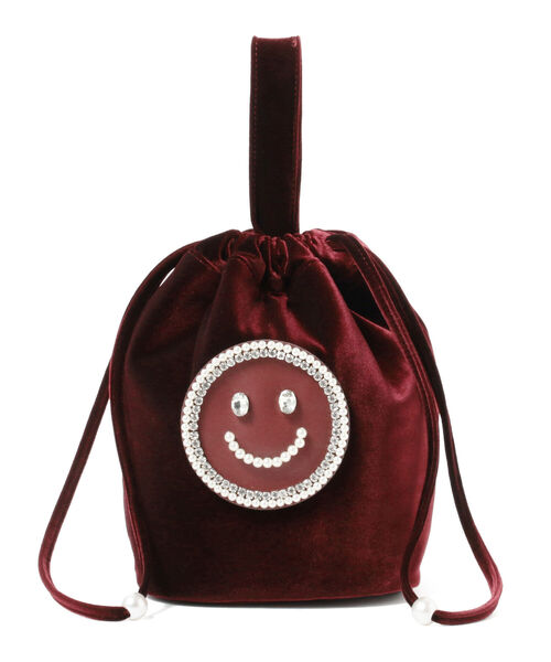 Ray BEAMS(レイビームス)の「ECODECO / ベルベット 巾着 バッグ(トートバッグ・レディース・ネイビー/ワイン・ONE SIZE)」の6枚目の写真