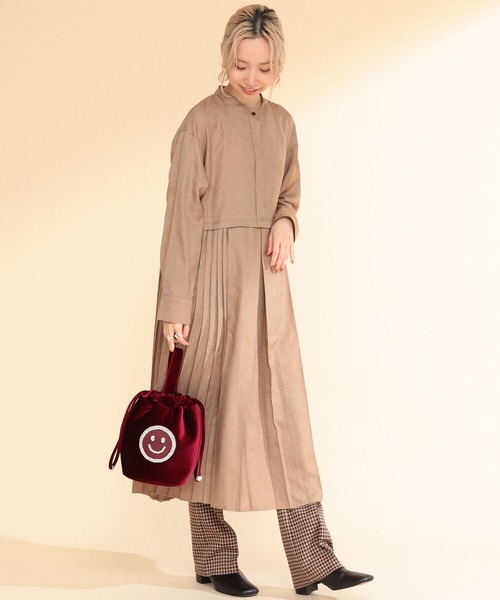 Ray BEAMS(レイビームス)の「ECODECO / ベルベット 巾着 バッグ(トートバッグ・レディース・ネイビー/ワイン・ONE SIZE)」の19枚目の写真