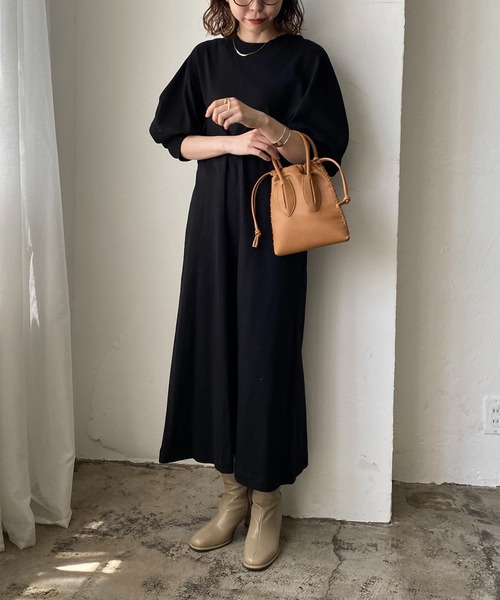 CAPRICIEUX LE'MAGE（カプリシューレマージュ）の「ラウンド立体スリーブワンピース（ワンピース・レディース・アイボリー/ブラック/チャコールグレー・FREE）」の13枚目の写真