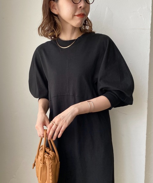 CAPRICIEUX LE'MAGE（カプリシューレマージュ）の「ラウンド立体スリーブワンピース（ワンピース・レディース・アイボリー/ブラック/チャコールグレー・FREE）」の14枚目の写真