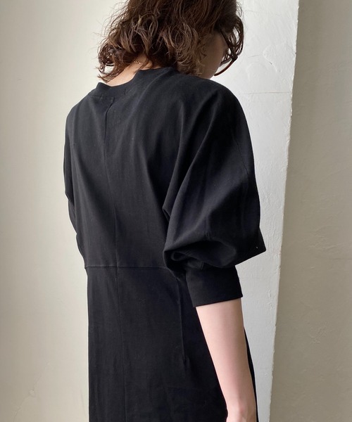 CAPRICIEUX LE'MAGE（カプリシューレマージュ）の「ラウンド立体スリーブワンピース（ワンピース・レディース・アイボリー/ブラック/チャコールグレー・FREE）」の15枚目の写真