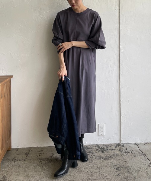 CAPRICIEUX LE'MAGE（カプリシューレマージュ）の「ラウンド立体スリーブワンピース（ワンピース・レディース・アイボリー/ブラック/チャコールグレー・FREE）」の18枚目の写真