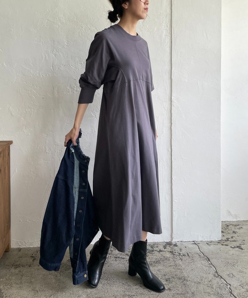 CAPRICIEUX LE'MAGE（カプリシューレマージュ）の「ラウンド立体スリーブワンピース（ワンピース・レディース・アイボリー/ブラック/チャコールグレー・FREE）」の20枚目の写真