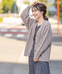 Honeys | ケーブルチュニックカーデ(カーディガン/ボレロ)